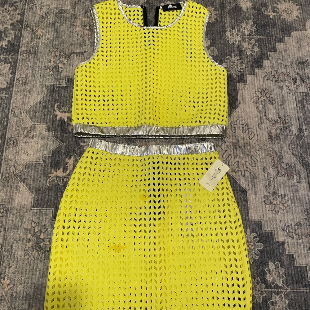 Retro Neon Top and Skirt
